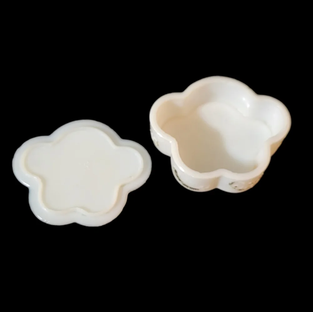 Antique Dithridge Milk Glass Dresser Box 1890s